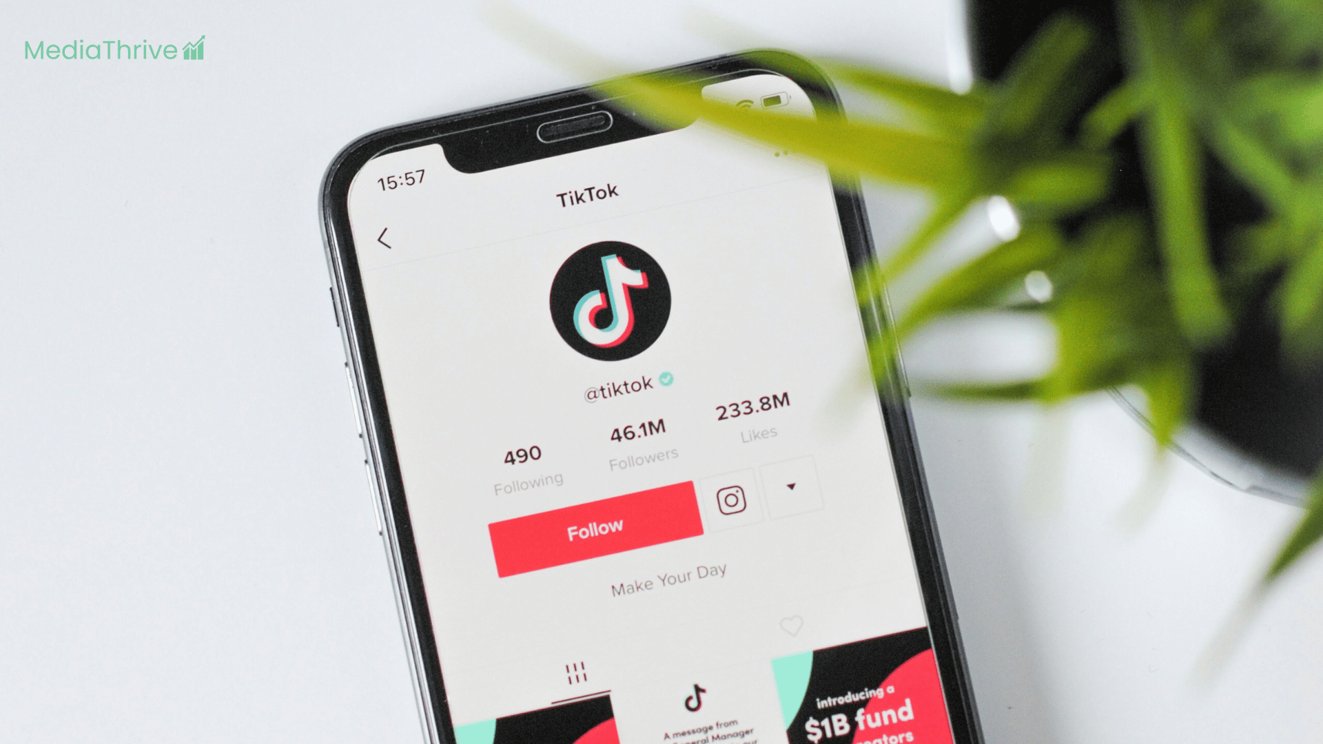 a mobile phone showing the tiktok app