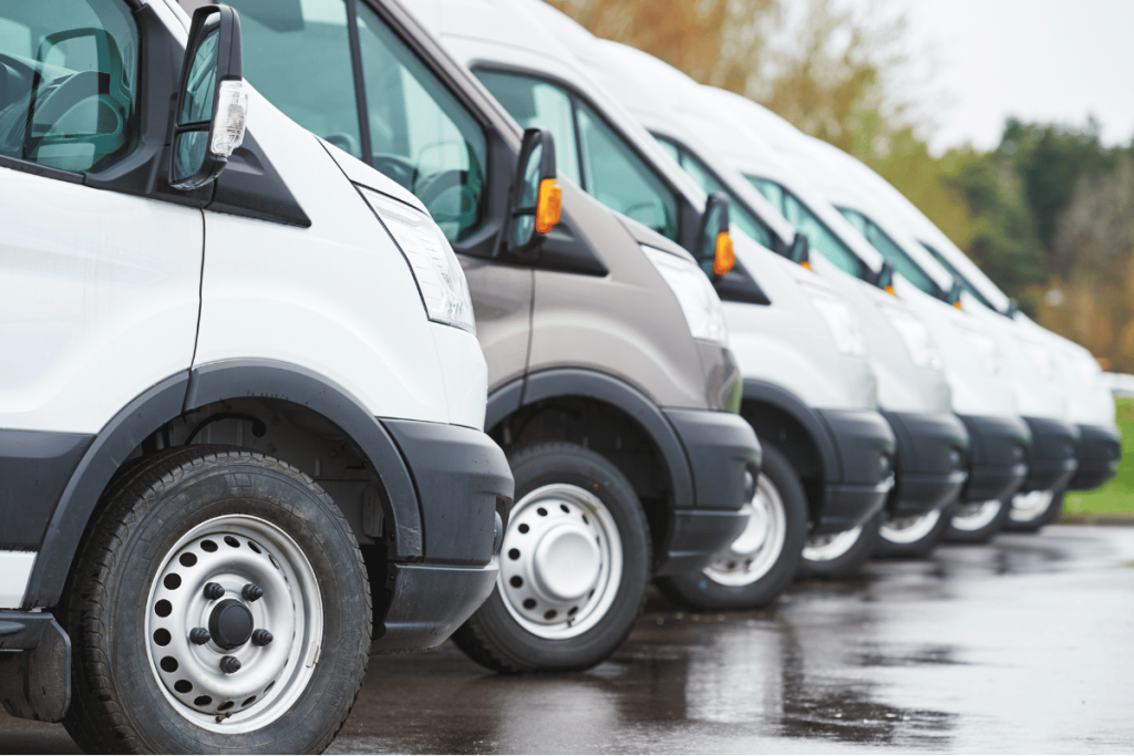 a fleet of vans