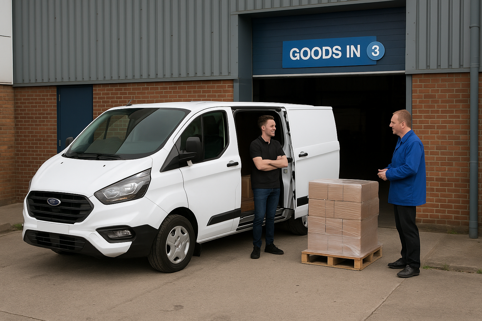 a courier delivering a small pallet - courier jobs near me